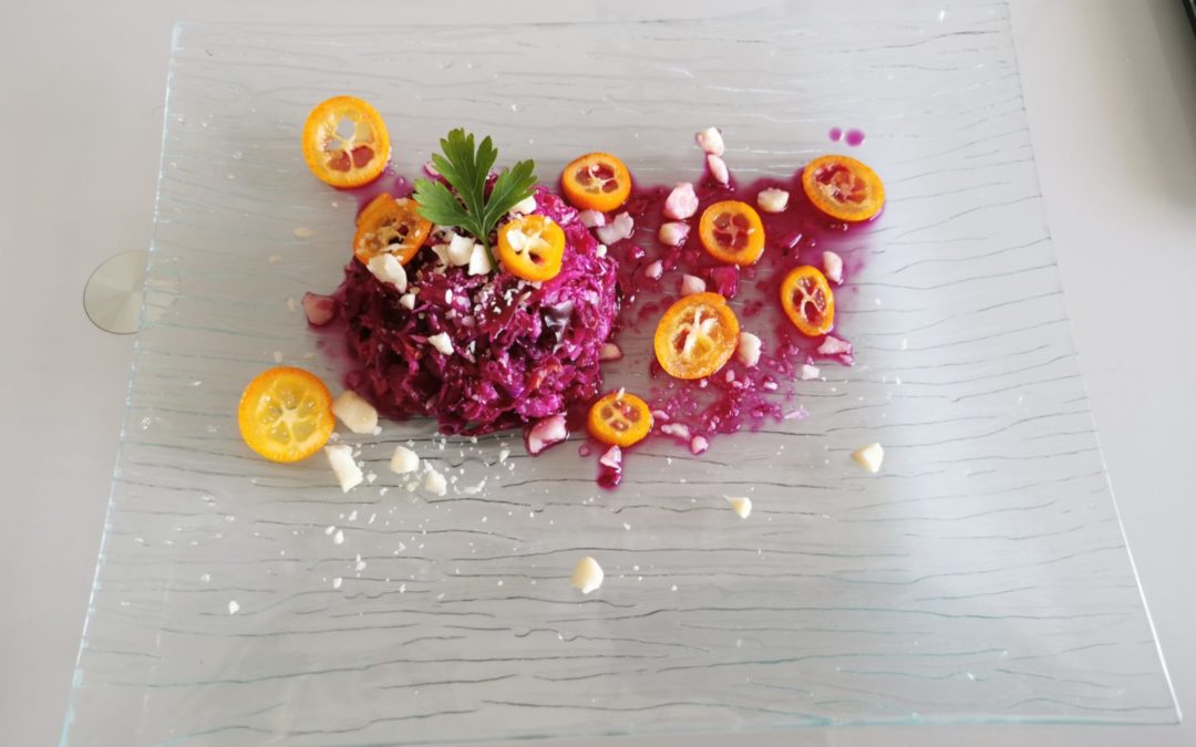Salade de chou rouge aux kumquats