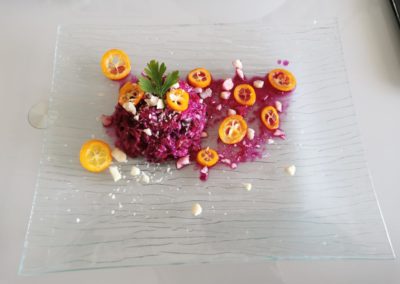 Salade de chou rouge aux kumquats